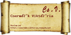 Csermák Viktória névjegykártya