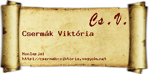 Csermák Viktória névjegykártya